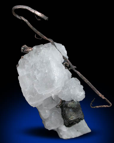 Silver and Bornite in Calcite from Sabinas Mine, Sombrerete, Zacatecas, Mexico