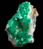 Dioptase on Calcite from Tsumeb Mine, Otavi-Bergland District, Oshikoto, Namibia