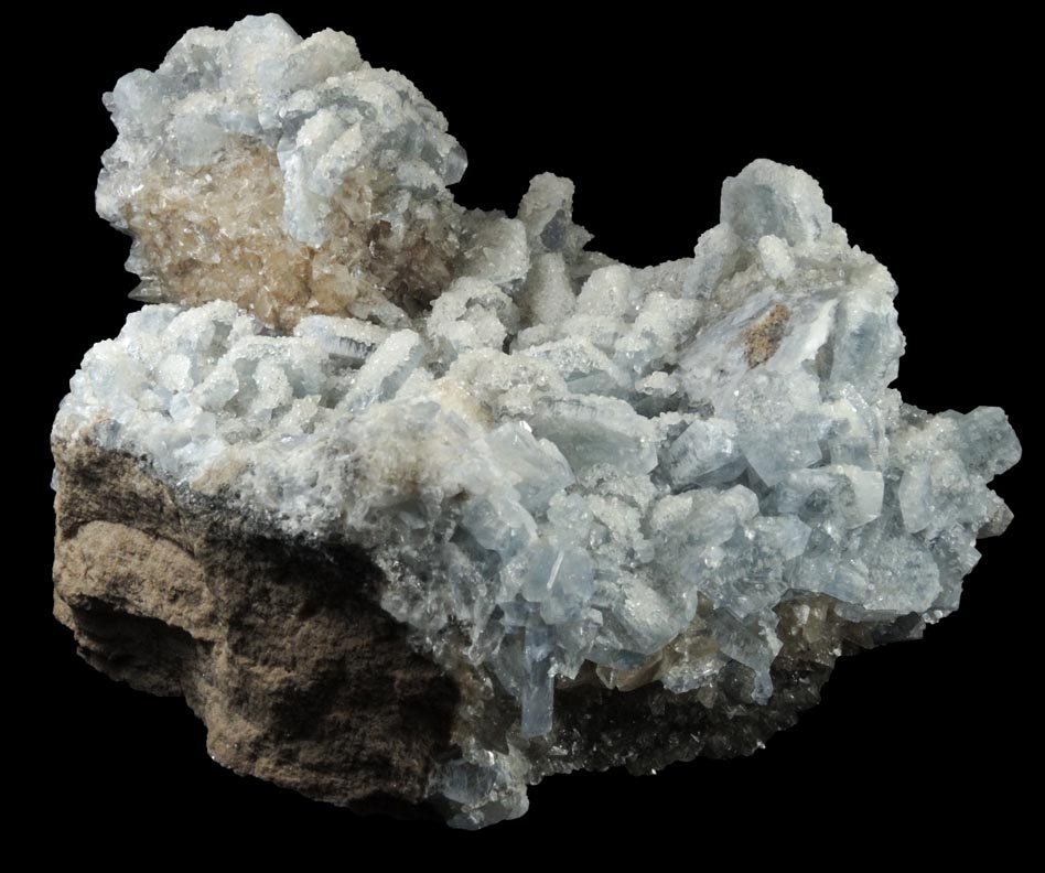 Celestine with Calcite from Lime City, Wood County, Ohio