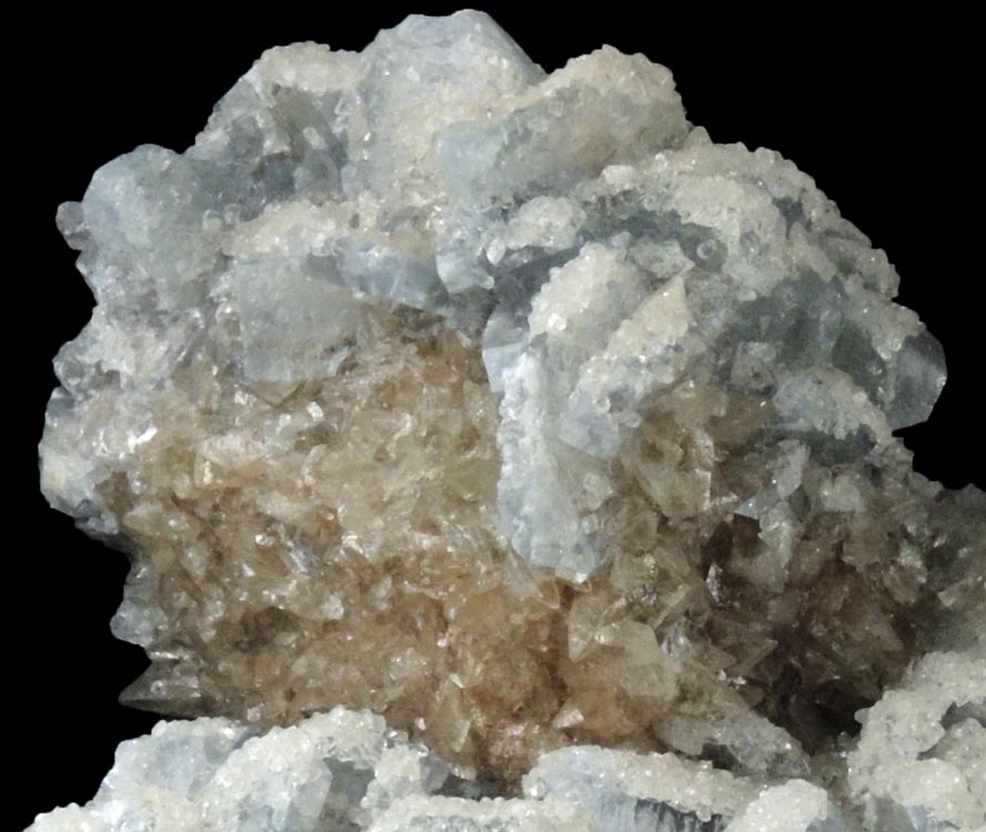 Celestine with Calcite from Lime City, Wood County, Ohio