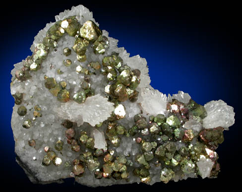 Pyrite and Calcite from Los Remedios Mine, Level 4, Manto los Remedios, Taxco, Guerrero, Mexico