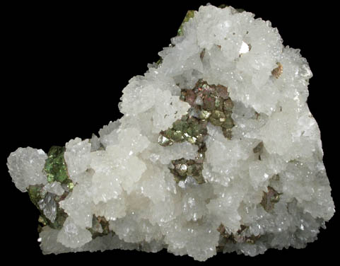 Pyrite and Calcite from Los Remedios Mine, Level 4, Manto los Remedios, Taxco, Guerrero, Mexico