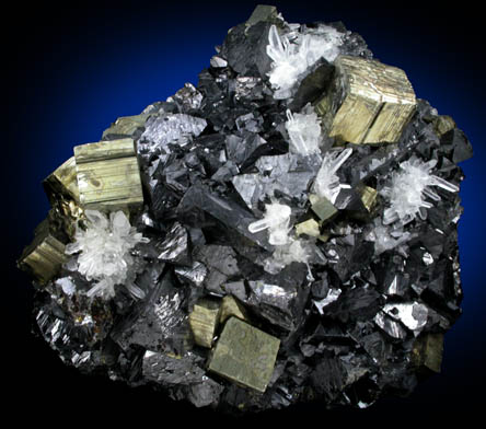 Pyrite, Sphalerite, Quartz from Casapalca District, Huarochiri Province, Peru