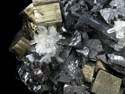 Pyrite, Sphalerite, Quartz from Casapalca District, Huarochiri Province, Peru