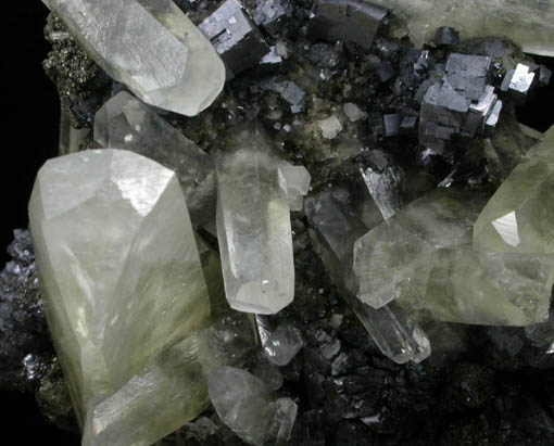 Calcite on Galena from Milliken Mine, Viburnum Trend, Reynolds County, Missouri