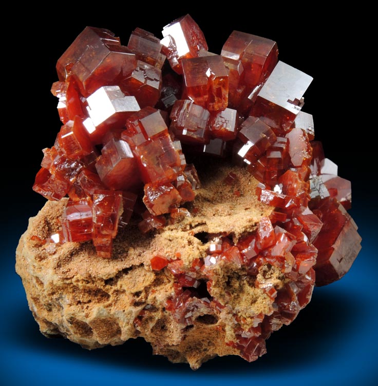 Vanadinite from Acif Mine, Mibladen, Haute Moulouya Basin, Zeida-Aouli-Mibladen belt, Midelt Province, Morocco