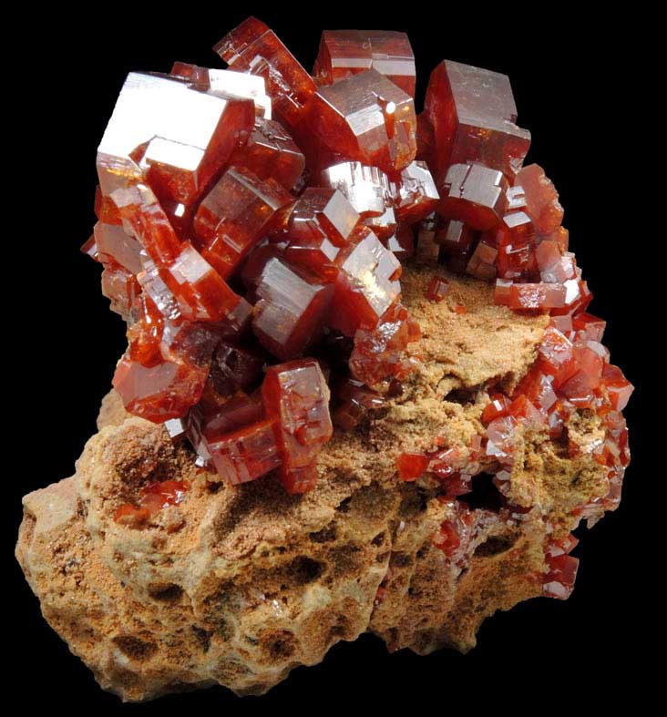 Vanadinite from Acif Mine, Mibladen, Haute Moulouya Basin, Zeida-Aouli-Mibladen belt, Midelt Province, Morocco