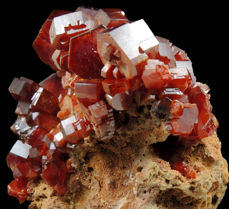 Vanadinite from Acif Mine, Mibladen, Haute Moulouya Basin, Zeida-Aouli-Mibladen belt, Midelt Province, Morocco