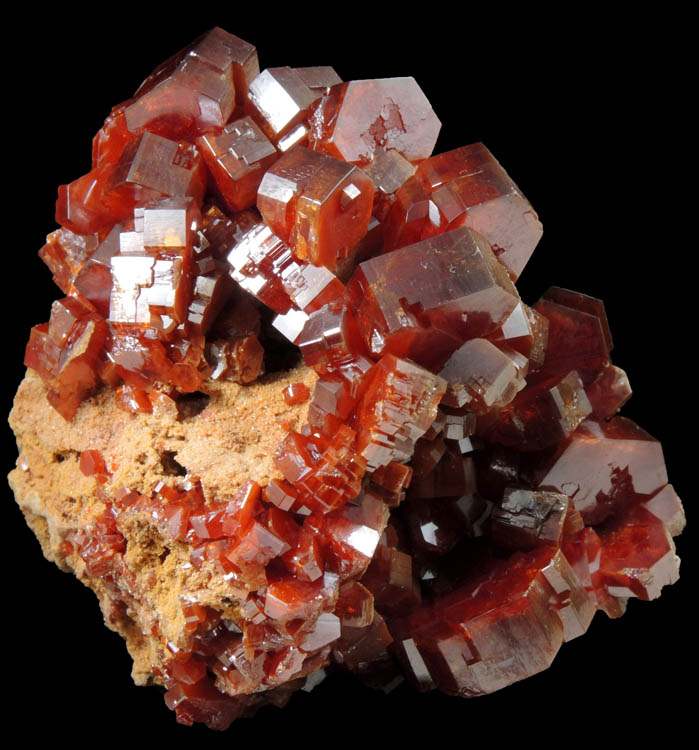 Vanadinite from Acif Mine, Mibladen, Haute Moulouya Basin, Zeida-Aouli-Mibladen belt, Midelt Province, Morocco