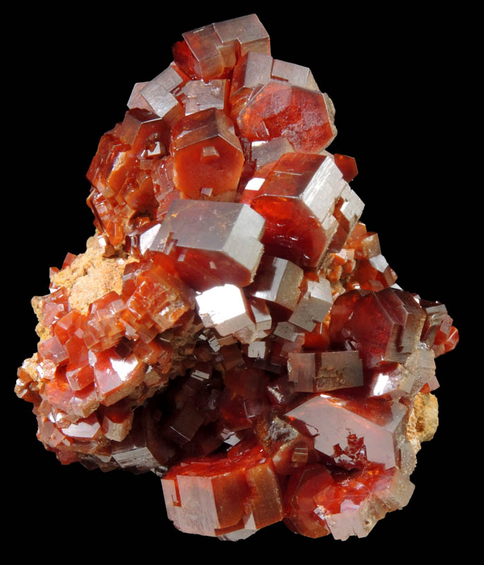 Vanadinite from Acif Mine, Mibladen, Haute Moulouya Basin, Zeida-Aouli-Mibladen belt, Midelt Province, Morocco