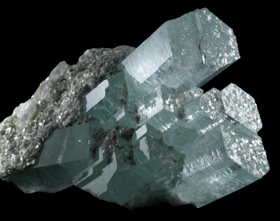 Beryl var. Aquamarine with Muscovite from Nagar, Hunza Valley, Gilgit District, Gilgit-Baltistan, Pakistan