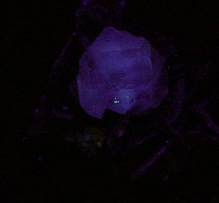 Fluorite on Muscovite from Chumar Bakhor, Nagar, Hunza Valley, Gilgit-Baltistan, Pakistan