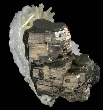 Pyrrhotite on Quartz from Nikolaevskiy Mine, Dalnegorsk, Primorskiy Kray, Russia