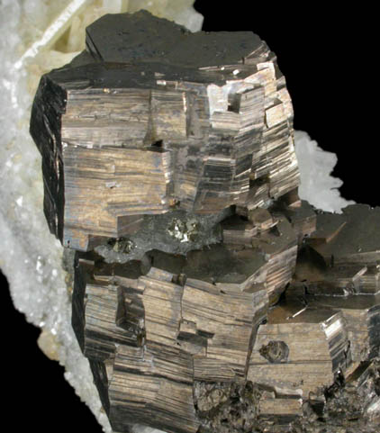 Pyrrhotite on Quartz from Nikolaevskiy Mine, Dalnegorsk, Primorskiy Kray, Russia