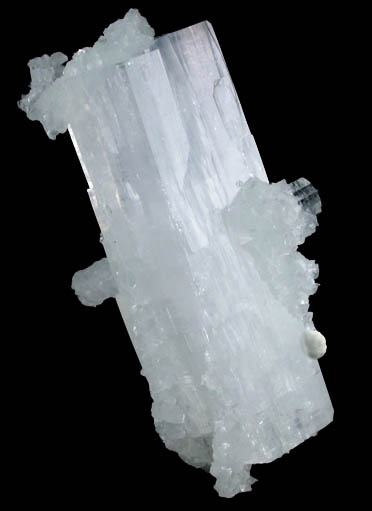 Apophyllite on Prehnite pseudomorphs after Laumontite from Mumbai (Bombay) District, Maharashtra, India