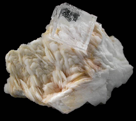 Fluorite on Barite from Minas de Berbes, Ribadesella, Spain