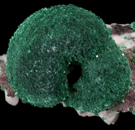 Malachite on Calcite from Tsumeb Mine, Otavi-Bergland District, Oshikoto, Namibia