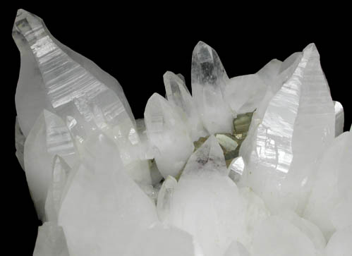 Quartz (reverse scepter crystals) with Pyrite from Butte Mining District, Summit Valley, Silver Bow County, Montana