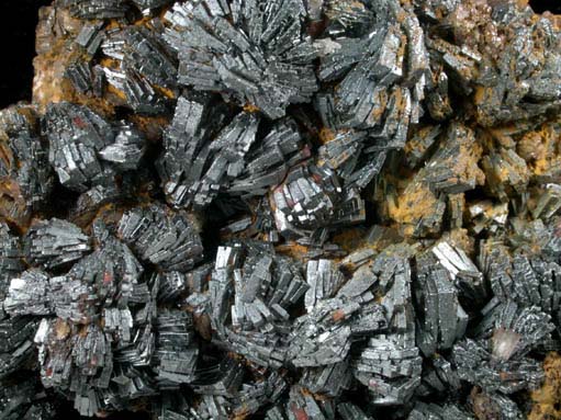 Hematite on Barite from Lavrion (Laurium) Mining District, Attica Peninsula, Greece