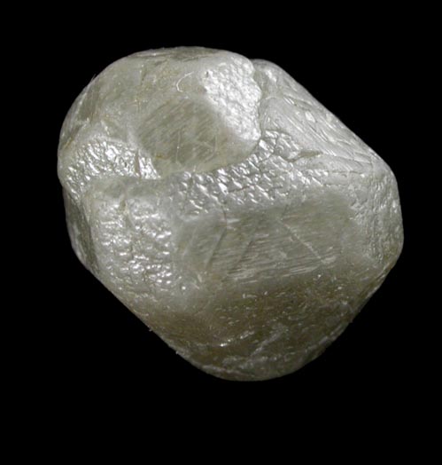 Diamond (6.70 carat gray intergrown cubo-dodec-octahedral crystals) from Mbuji-Mayi (Miba), 300 km east of Tshikapa, Democratic Republic of the Congo