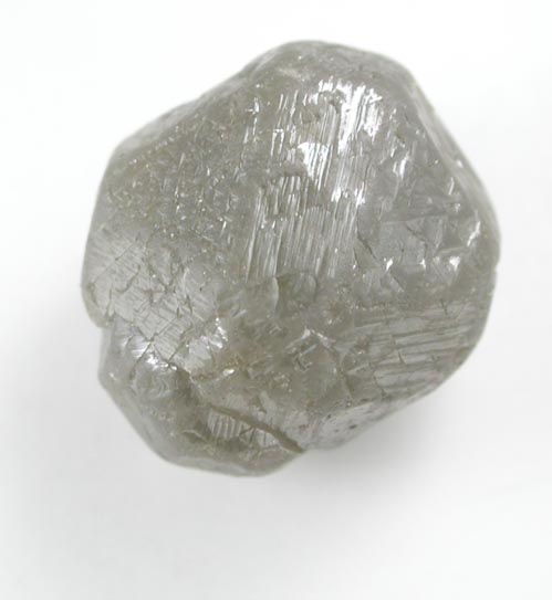 Diamond (6.70 carat gray intergrown cubo-dodec-octahedral crystals) from Mbuji-Mayi (Miba), 300 km east of Tshikapa, Democratic Republic of the Congo