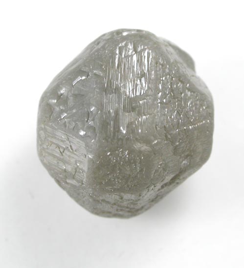 Diamond (6.70 carat gray intergrown cubo-dodec-octahedral crystals) from Mbuji-Mayi (Miba), 300 km east of Tshikapa, Democratic Republic of the Congo