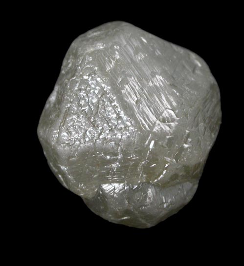 Diamond (6.70 carat gray intergrown cubo-dodec-octahedral crystals) from Mbuji-Mayi (Miba), 300 km east of Tshikapa, Democratic Republic of the Congo