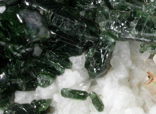 Diopside and Albite from Mulvaney property, Pitcairn, St. Lawrence County, New York