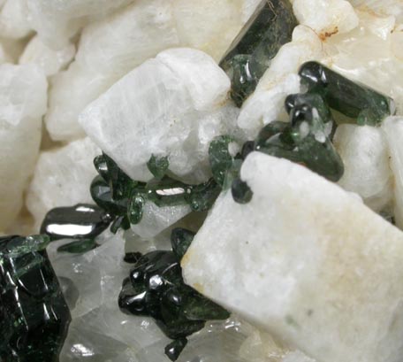 Albite with Diopside from Mulvaney property, Pitcairn, St. Lawrence County, New York