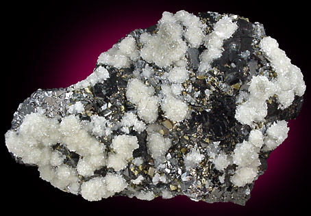 Calcite on Sphalerite from Naica Mine, Saucillo, Chihuahua, Mexico