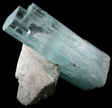 Beryl var. Aquamarine with Microcline from Balachi, Gilgit-Skardu Road, Baltistan, Gilgit-Baltistan, Pakistan