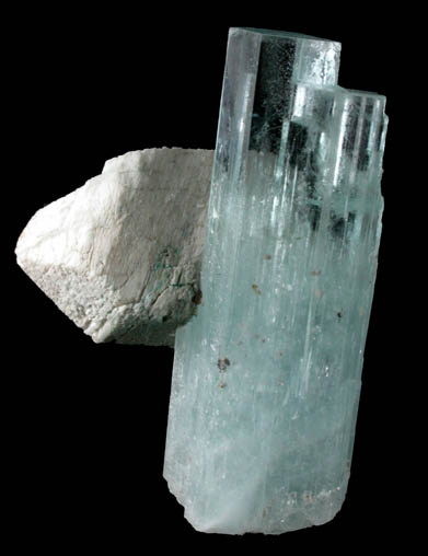 Beryl var. Aquamarine with Microcline from Balachi, Gilgit-Skardu Road, Baltistan, Gilgit-Baltistan, Pakistan