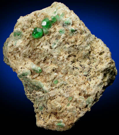 Andradite var. Demantoid Garnet on Diopside from Mana, Barang District, Bajaur Agency, Federally Administered Tribal Areas, Pakistan