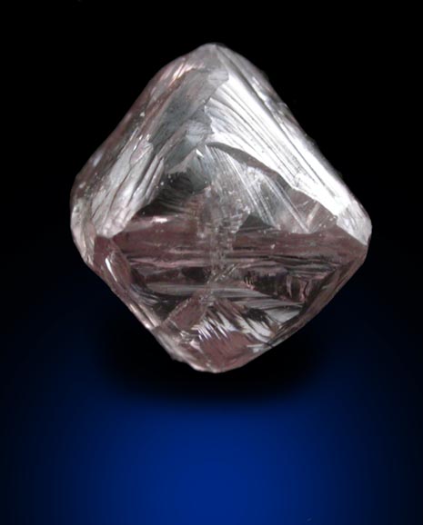Diamond (1.32 carat pink-gray octahedral crystal) from Argyle Mine, Kimberley, Western Australia, Australia