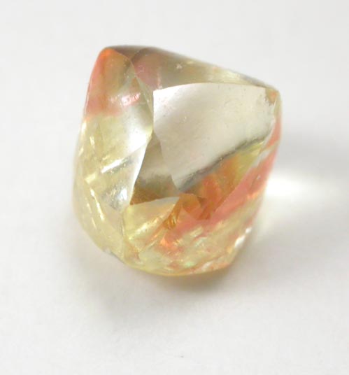 Diamond (0.85 carat yellow-orange dodecahedral crystal) from Orapa Mine, south of the Makgadikgadi Pans, Botswana