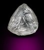 Diamond (1.44 carat pale-gray macle, twinned crystal) from Northern Cape Province, South Africa