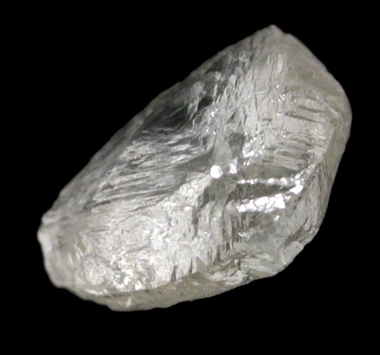 Diamond (1.44 carat pale-gray macle, twinned crystal) from Northern Cape Province, South Africa