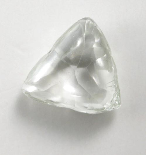 Diamond (0.97 carat pale green-yellow macle, twinned crystal) from Northern Cape Province, South Africa