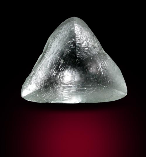 Diamond (1.40 carat pale-gray macle, twinned crystal) from Northern Cape Province, South Africa