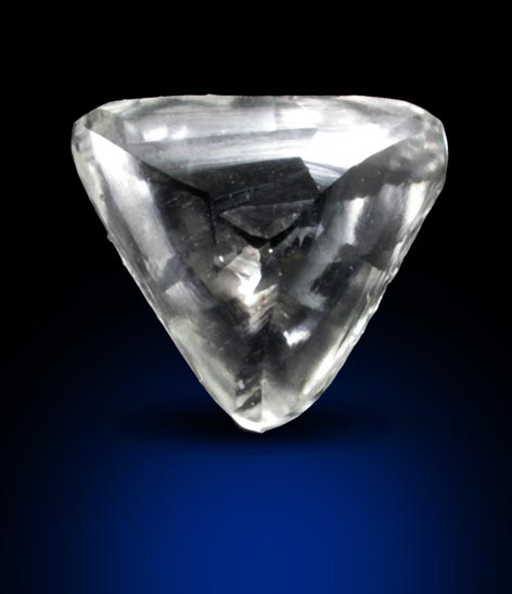 Diamond (1.24 carat colorless macle, twinned crystal) from Northern Cape Province, South Africa