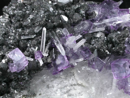 Fluorite, Quartz, Sphalerite, Pyrite from Sweet Home Mine, Buckskin Gulch, Alma District, Park County, Colorado