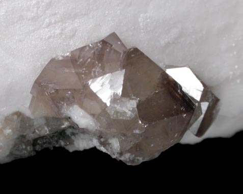 Scheelite on Calcite from Yaogangxian Mine, Nanling Mountains, Hunan Province, China