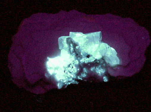 Scheelite on Calcite from Yaogangxian Mine, Nanling Mountains, Hunan Province, China