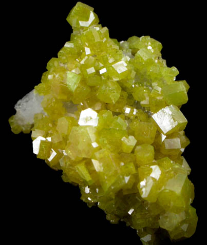 Pyromorphite on Quartz from Daoping Mine, Yangshuo, Guangxi, China