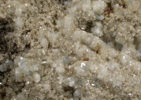 Fluorapatite var. Carbonate-fluorapatite on Albite from Branchville Quarry, Redding, Fairfield County, Connecticut