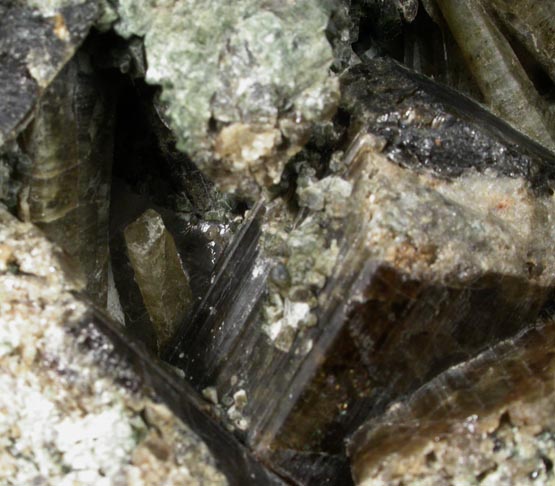 Vesuvianite, Meionite, Diopside, Almandine Garnet from Goodall Farm Quarry, 600 meter Prospect, Sanford, York County, Maine