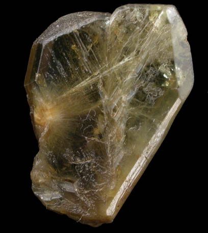 Chrysoberyl (V-twinned) with Rutile inclusions from Rakwana, Ratnapura District, Sabaragamuwa Province, Sri Lanka