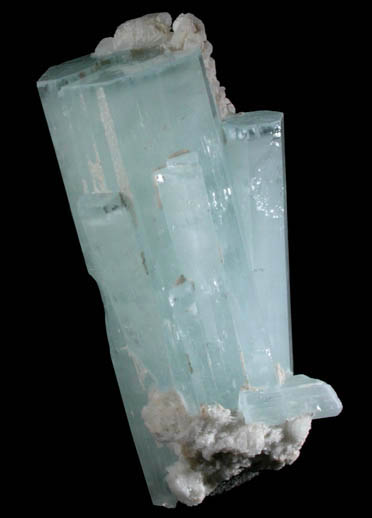 Beryl var. Aquamarine with Albite from Baha, Braldu Valley, Baltistan, Gilgit-Baltistan, Pakistan