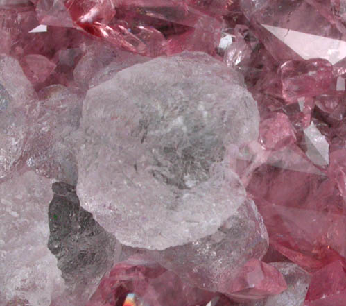 Rhodochrosite with Fluorite from Santa Eulalia District, Aquiles Serdn, Chihuahua, Mexico