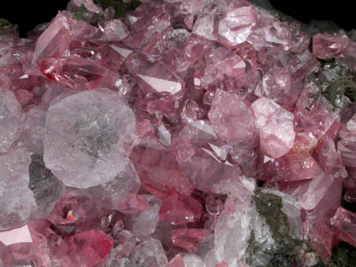 Rhodochrosite with Fluorite from Santa Eulalia District, Aquiles Serdán, Chihuahua, Mexico